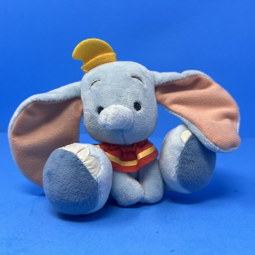 Disney Dumbo Tiny Big Feet Micro Mini Plush Stuffed Animal Toy Doll Elephant 4"